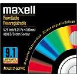 Maxell Disque magnéto-optique 9,1 Gb REW 5,25'' 9,1GB Rew 4096 B/S ISO