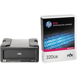 HP Lecteur StorageWorks RDX USB 3.0 externe livré avec une cartouche HP RDX 320Go